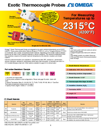 Thumbnail of document Data Sheet - XIN-P10R-U-062-32-H-TJ-6 Extreme Temp. Exotic Thermocouple Probes w/Lead Wire